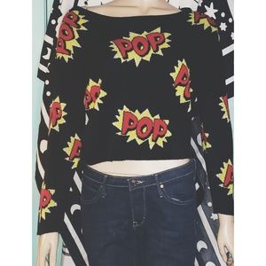 Comic Book POP Boat Neck Sweater